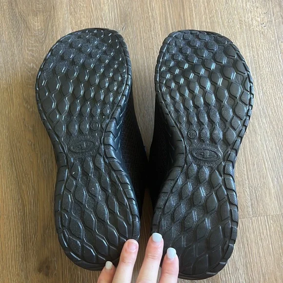 Athletic Works Comfort Fit Memory Foam Black Slip On Sneakers Size 9W - Picture 5 of 6